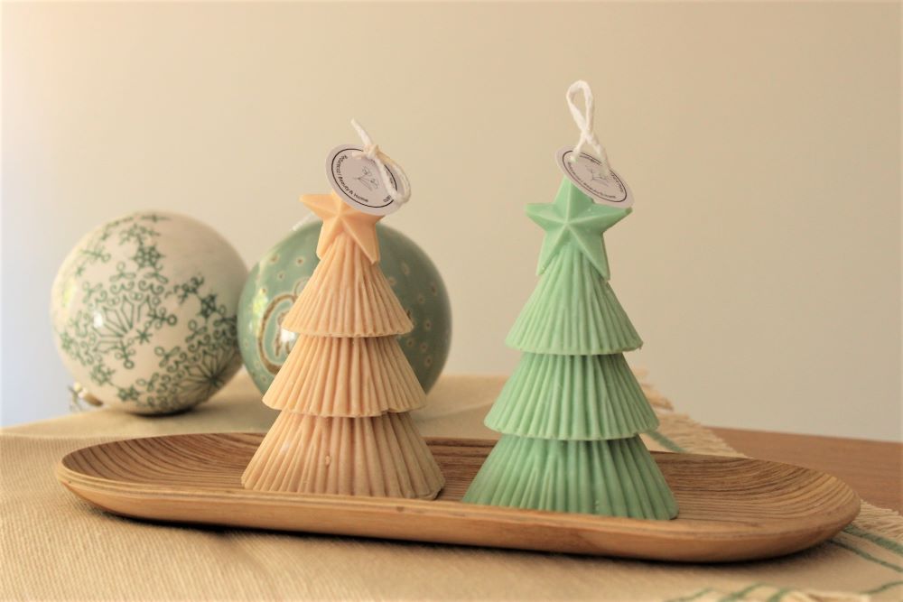 Vela de navidad, cera de soja aromática decoración. Vela navideña Reduce CO2